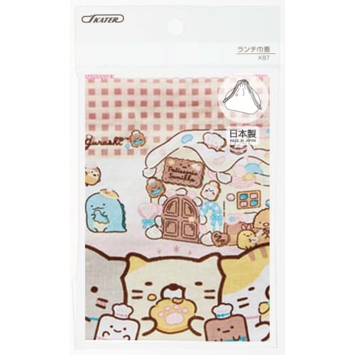 Skater Children's Lunch Box Drawstring Bag Sumikkogurashi Sweets Shop Made in Japan KB7-A