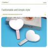 Heart-Shaped Electroplated Handheld Makeup Mirror - Mini Vanity Design