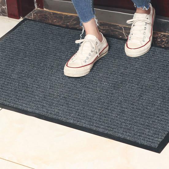 Heavy-Duty Doormat Absorbent Entrance Rug Floor Mat with Waterproof Rubber Backing Non-Slip Mud Dirt Catcher Commercial Doormat