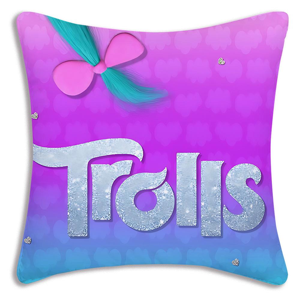 Pillow Covers Trolls Cartoon Cartoon Sofa Decorative Home Doublesided Printing Short Plush Cute Cushion Cover