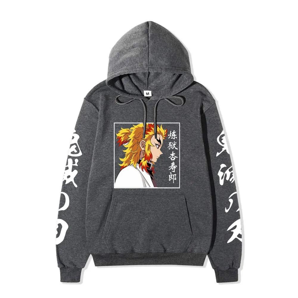 Anime Demon Slayer Hoodie Men and Women Long Sleeve Shinobu Kocho Hoodies Sweatshirts Harajuku