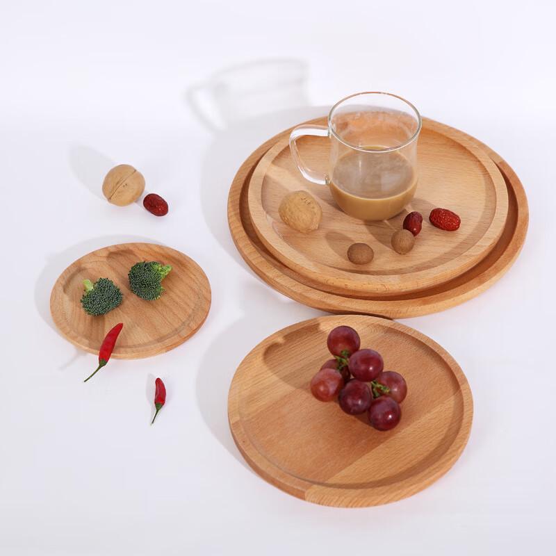 

Stylish Round Wooden Serving Tray Set