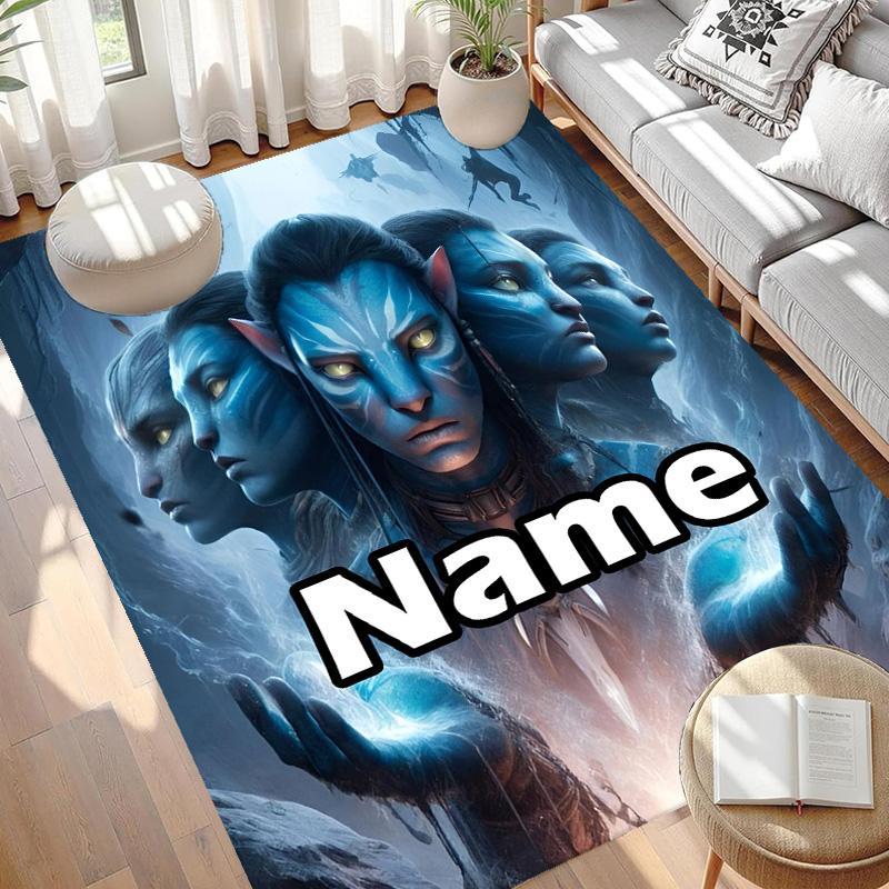 Custom Name Personalized Avatar Print Carpet, Versatile Home Decor Rug, for Playroom, Apartment, Balcony, Entryway, Hallway Gift
