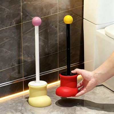 Creative Boots Toilet Brush Household Cleaning Toilet Base Long Handle Cleaning Brush Set Bathroom Decoration Toilet Supplies