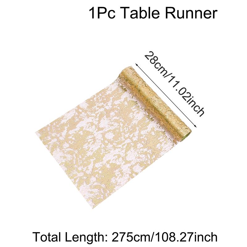

28x275cm Glitter Metallic Foil Thin Mesh Table Runners Roll, Table Decorations For Home Wedding Birthday Christmas Decorations золотой