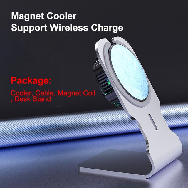Semiconductor Phone Cooling Fan Noise Reduction Magntic Cooler Support Wireless Charging Heat Sink for IPhone 13 12 IPad Samsung