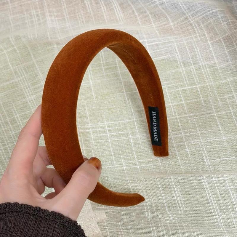 Red headband for women, wide-brimmed, hair-pressing, face-washing headband, high-end, stylish, fashionable headwear, hairpin headband