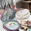 Embroidery Kit Organizer Bag Multi-Layer Oxford Craft Storage for Cross Stitch Threads Sewing Accessories Hoops Needlework Tools