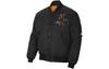 Pufferjacken Herren Schwarz Baseballkragen Mittlere Pilot Pufferjacke DO4085-010