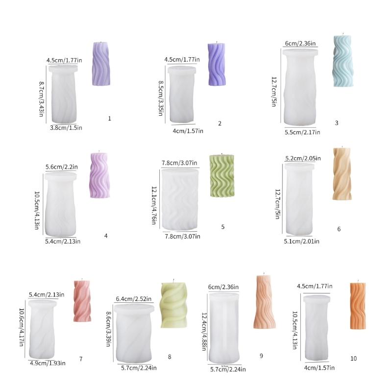 Flexible Silicone Mold Cylinder Shaped Wax Candle Molds Scented Aromatherapy Making Mould Handmade Ornament Mould