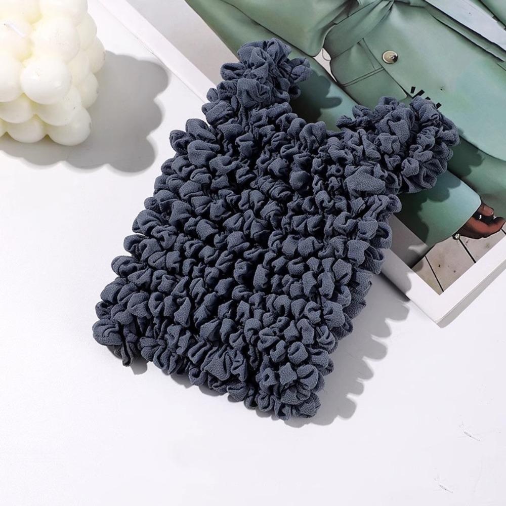 Large Capacity Pleated Flexible Handbag Shopping Bag Stretch Puff Bag Foldable Storage Bag  Travel