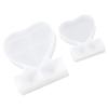 2pcs Two Sizes Heart Silicone Mold White DIY Craft Silicone Mould  Holiday Item Making