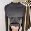 Autumn and Winter Semi High Neck Knitted Sweater Women's Slim Fit Pullover Sweater Thin Mid Neck Base Sweater