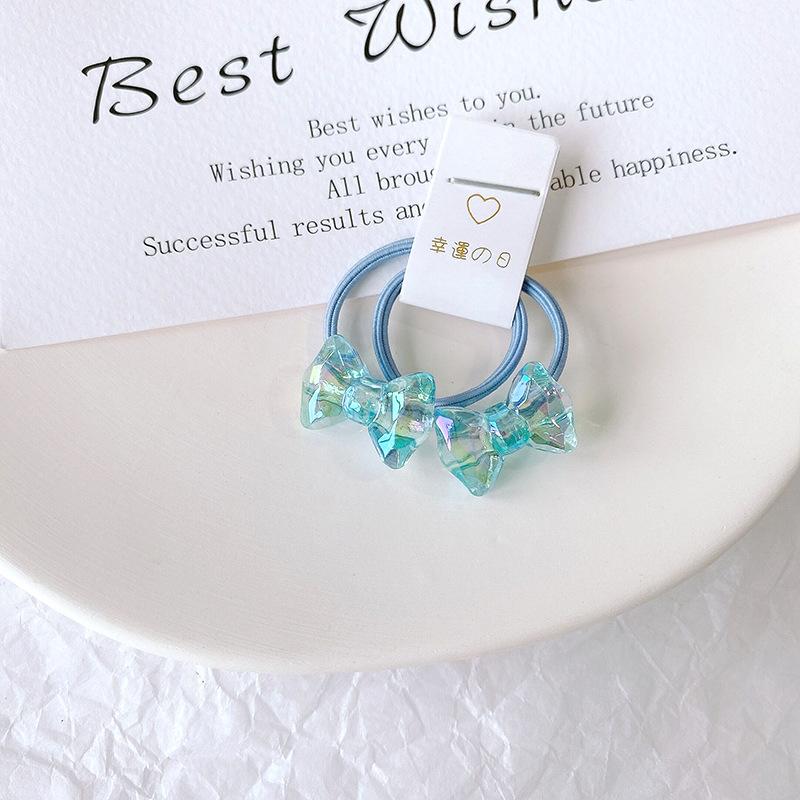 2 יחידות להקות שיער אלסטיות לתינוקות בנות צבע סוכריות טבעת שיער חבל שיער ילדים כיסוי ראש ילדים פעוט אביזרים