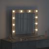 Bathroom Mirror Right Angled Concrete Grey 60 x 55 x 18 cm