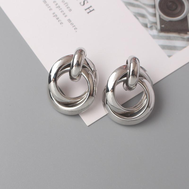 New Personality Metal Drop Earrings for Women Irregular Exaggerated Gold Geometric Hollow Butterfly Earrings pendientes