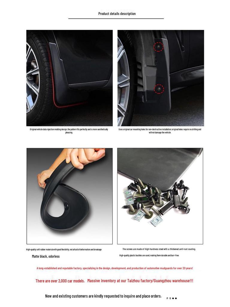 Acura MDX 2022-2026 Schmutzfänger vorne und hinten: Leder Anti-Spritz Autozubehör