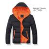 Piumino Invernale Colore a Contrasto Antivento Impermeabile Imbottito Piumino da Uomo per Esterno