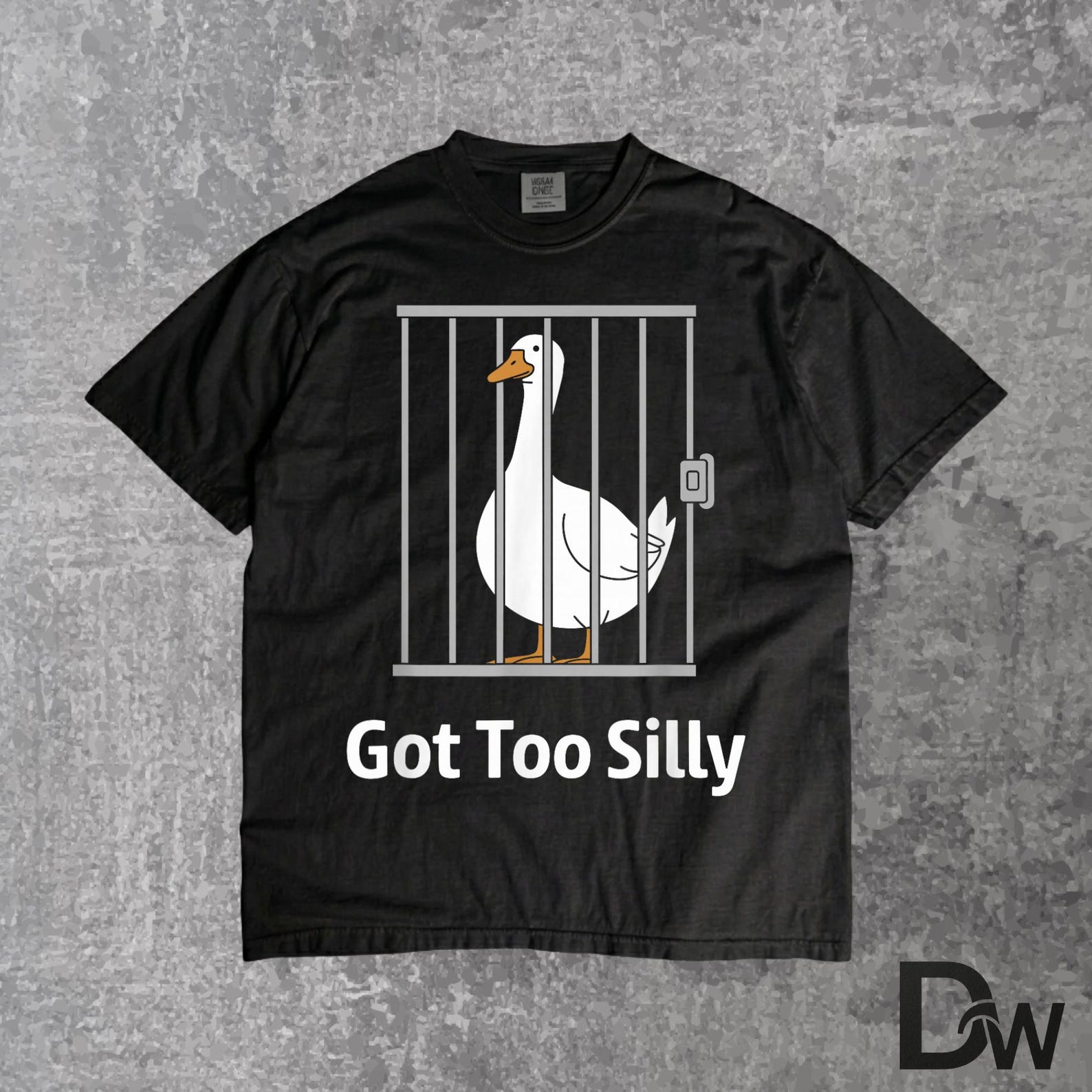 Got Too Silly Funny Goose, Animal Pun T Shirt, Silly Goose Meme Tee, Cute Goose Graphic Shirt, Funny Animal Lover Gift Tee S