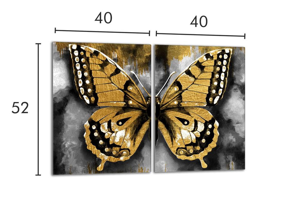 Szklana płyta ochronna na kuchenkę 2x40x52 Motyl