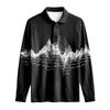 Men's Casual Retro Small V-neck Long-sleeved Top
