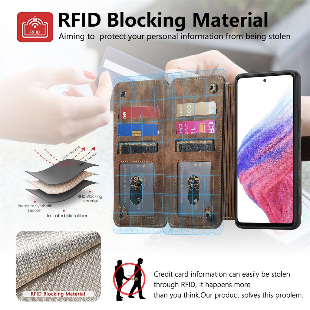 3-in-1 Luxury Leather Wallet Case for Xiaomi/Redmi series.Xiaomi 13 Lite/Poco X5/Redmi Note 12/12C...w/ Stand, Shockproof, RFID, Multi-Slot & Zipper