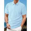 Men Jacquard Fabric Polo Shirt Summer Thin Breathable Moisture Wicking Short Sleeve T Shirt