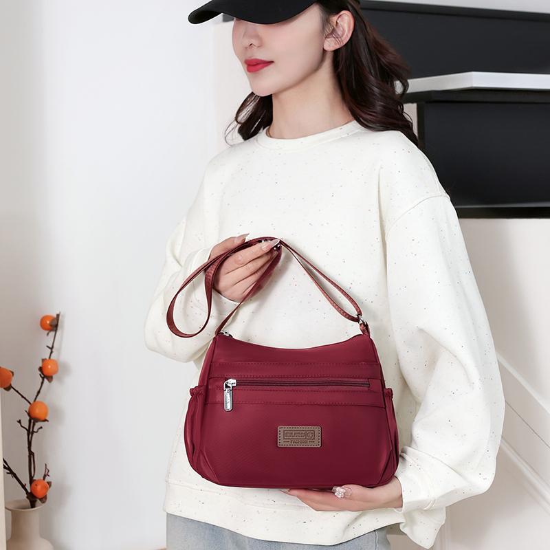 Malá čtvercová taška Mateřská taška Dámská taška Vícevrstvá Lehká Velkokapacitní Taška přes rameno a crossbody