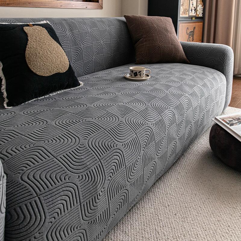 Polarfleece Sofabezug All-Inclusive Universal Nordisch Schlicht Einteilig Anti-Katzenkratzer