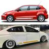 2PCS Racing Style Car Side Stickers Auto Tuning Modification PVC Decals For Volkswagen VW Polo 6R 6C 9N 9N2 9J Car Accessories