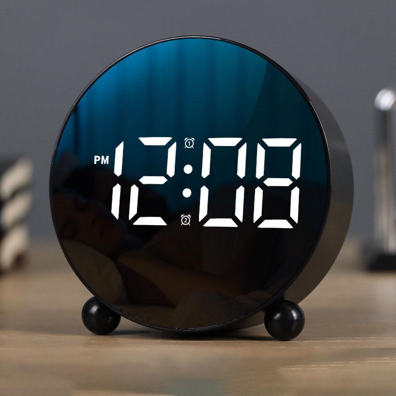 New Creative Alarm Clock Minimalist Digital LED Clock Home Bedside Table Clock Plastic Desk Clock