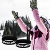 4 Pieces Ski Glove Leashes Wrist Lanyard with Carabiner Clip Gloves Holder Strap Prevent Loss for Snowboarding Winter Sports