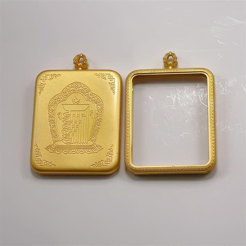 Ten-Faced Self-Liberated Vajra Pendant Necklace - Thangka Jewelry Box, Brass, Gold & Silver DIY Tibetan Accessory