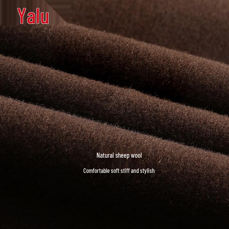 Yalu Men's Mid-Length Double-Sided Wool Blend Coat