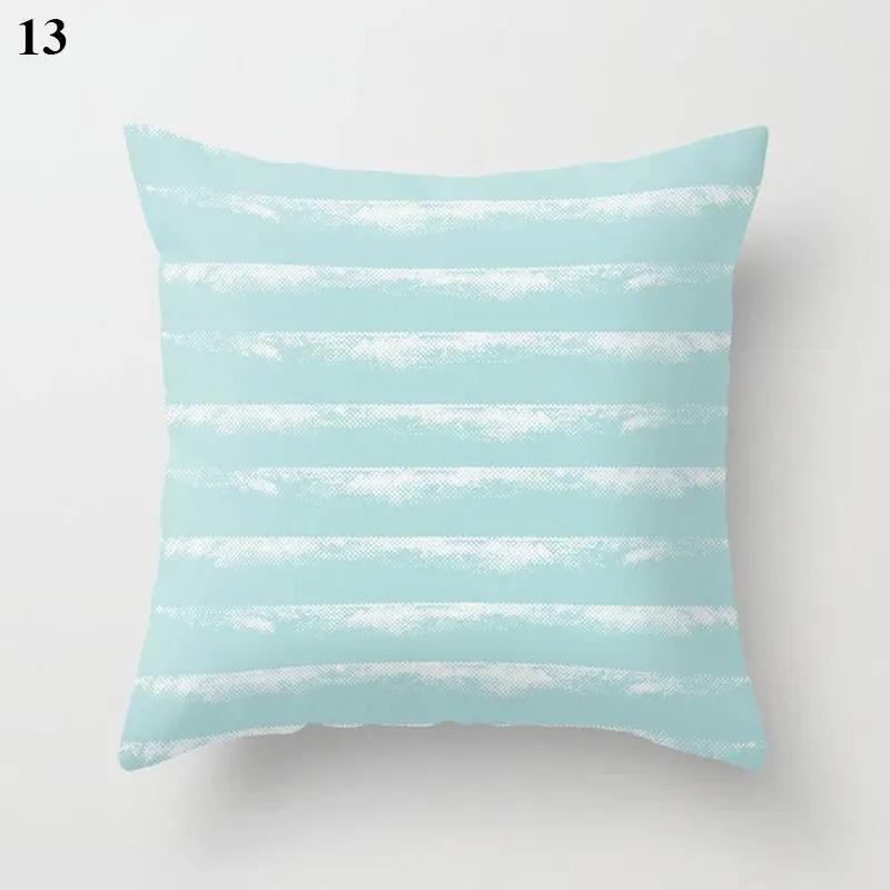 Mint Green Printed Decorative Pillowcase Office Living Room Car Ornaments Home Pillowcase