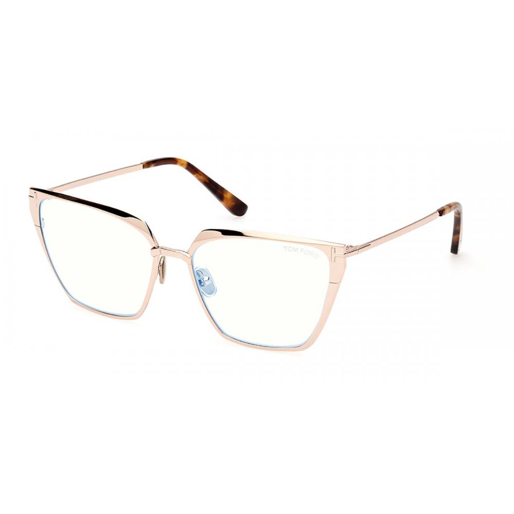 

Tom Ford Ft5945 B Blue Light Block 028 Women Eyeglasses Shiny Rose Gold/56