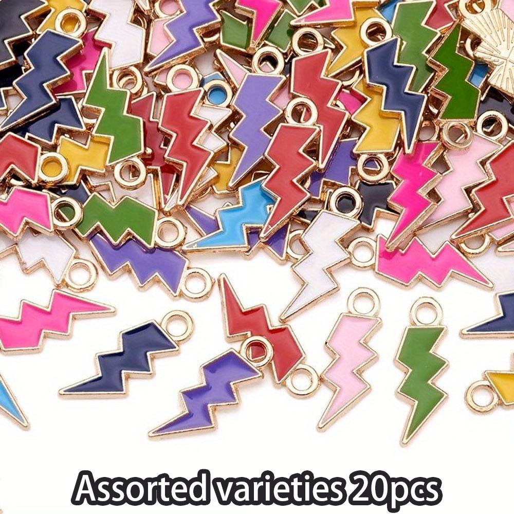

20/40/60 шт. сплав материала случайный смешанный цвет молния кулон металлический кулон изготовление ювелирных изделий ожерелье серьги браслет процесс «сделай сам» Random Color 20pcs