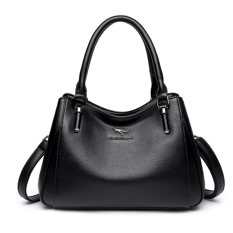 

2024 Новая модная повседневная женская сумка через плечо большой вместимости, женская сумка через плечо 30x10x21cm чёрный