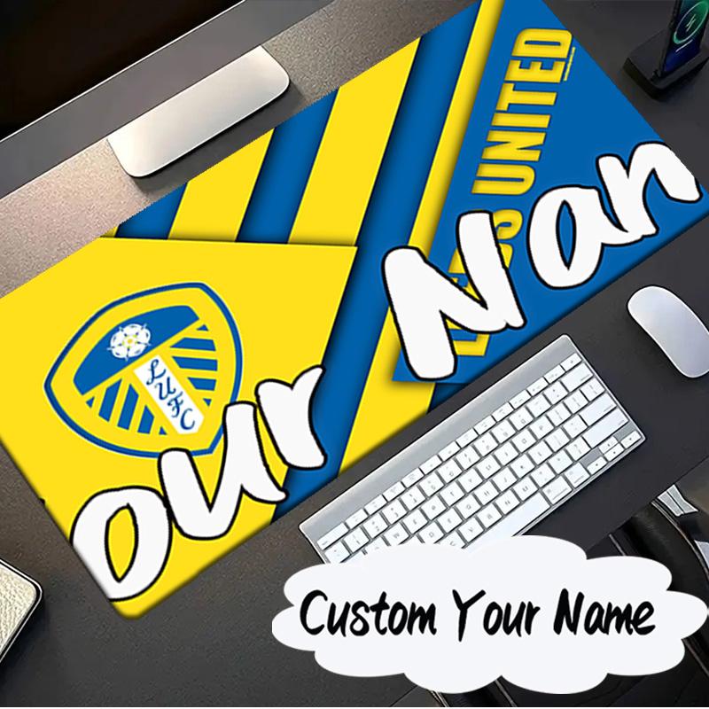 Custom Name Mouse pad Leeds United Crest Legacy Mouse pad, Gaming Mouse Pad, keyboard pad, Desk Decor for computer notebook Fan Birthday Gift