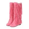 34-43 Stivali Invernali da Donna a Mezza Gamba Moda Nappa Pelle Scamosciata Stivali Lunghi da Donna Alta Qualità Casual Tacco Basso 3cm Scarpe da Festa Donna