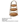 Yousheng Rattan Serving Stand Multi-Layer Serving Tray for Cookies Cupcakes Brownies Pastries Vegetables Durable Plastic Elegant Home Decor Snack