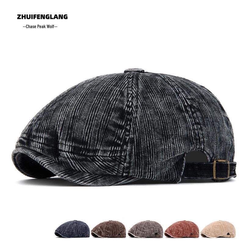 Warme Schnabelmütze für Damen & Herren, einfarbige Schiebermütze, Flache Kappe, Herbst/Winter, Passend für große Köpfe.