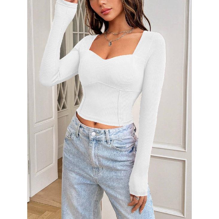 Autumn And Winter Women'S Slim Fit Short Sleeved T-Shirt, Fashionable And Versatile Barbie Pink Top