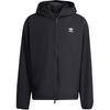 adidas Originals Solid Color Logo Hooded Zip-Up Long Sleeve Jacket Men Jackets Black JW1055
