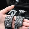 1/2Pcs Car Seat Back Headrest Bling Diamond Back Seat Hanger Storage Organizer Universal Mount Clips Car Interior Accessories