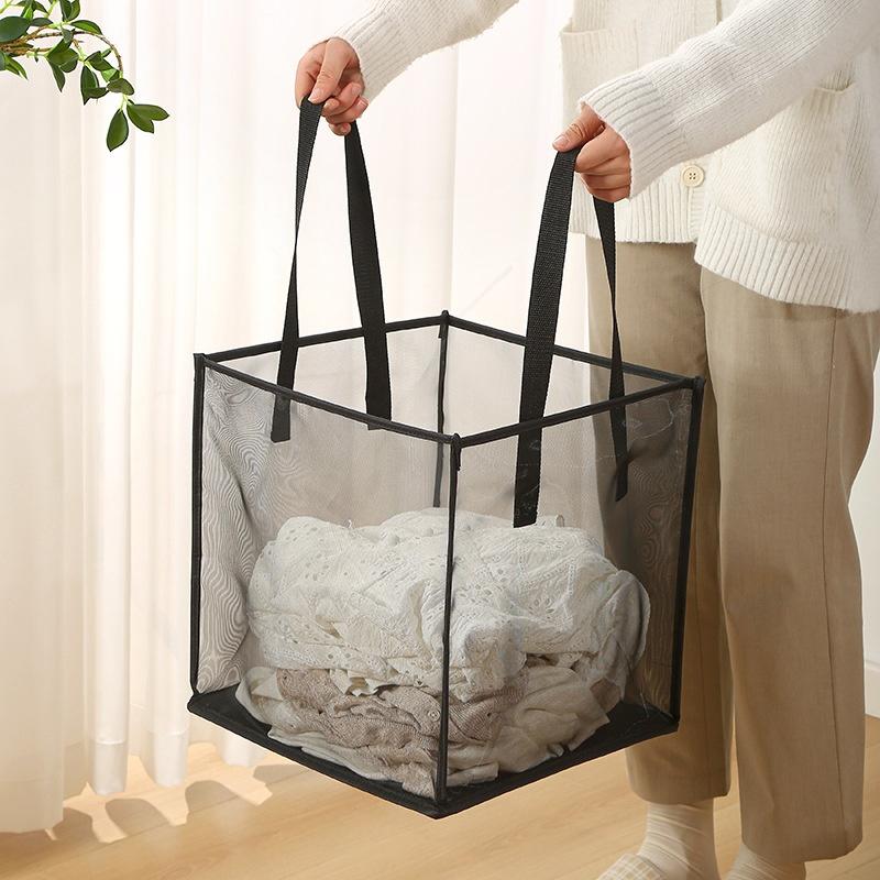 Grid Laundry Hamper Large Multi-functional Laundry Basket for Bathroom Storage Foldable Laundry Basket for Holding Clothes