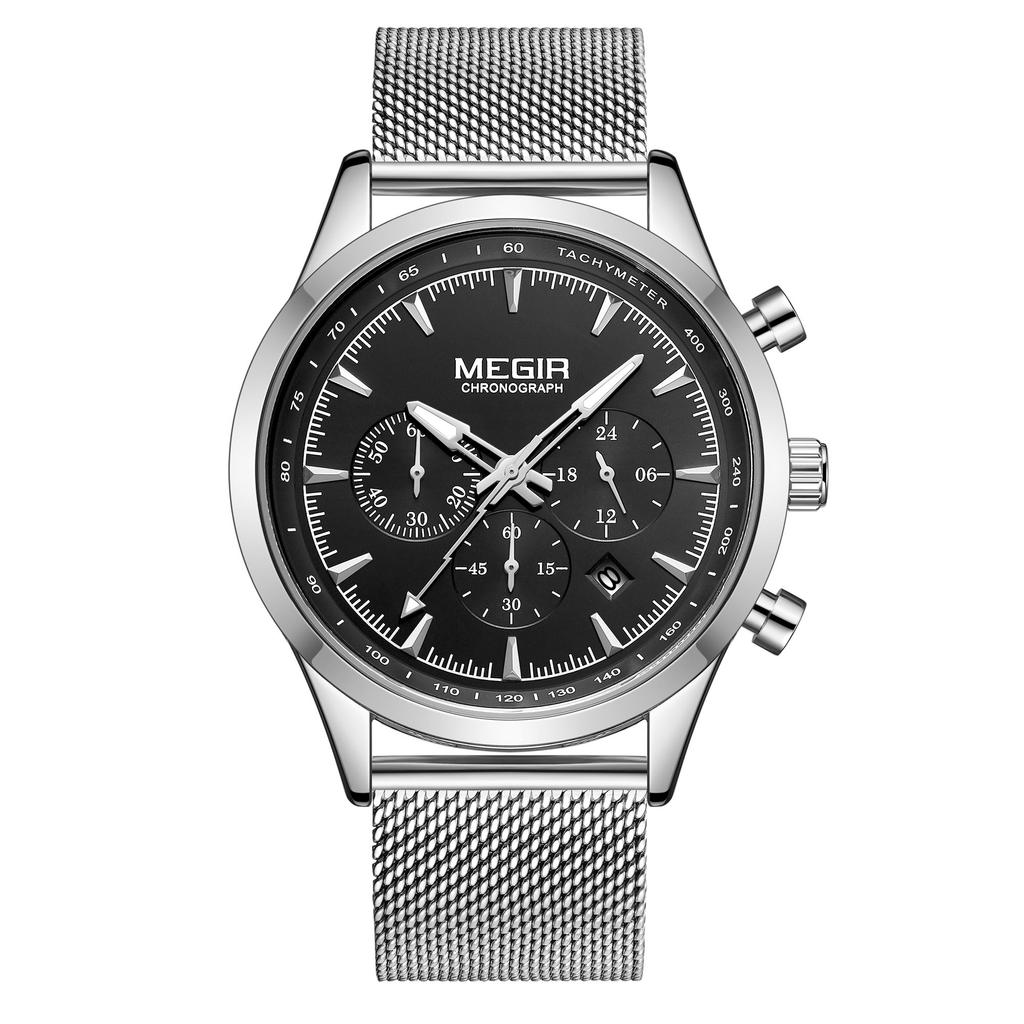 MEGIR Luxury Business Watches for Men Waterproof Men's Casual Quartz Wristwatch Chronograph Date Clock 24-hour Relogio Masculino 2153