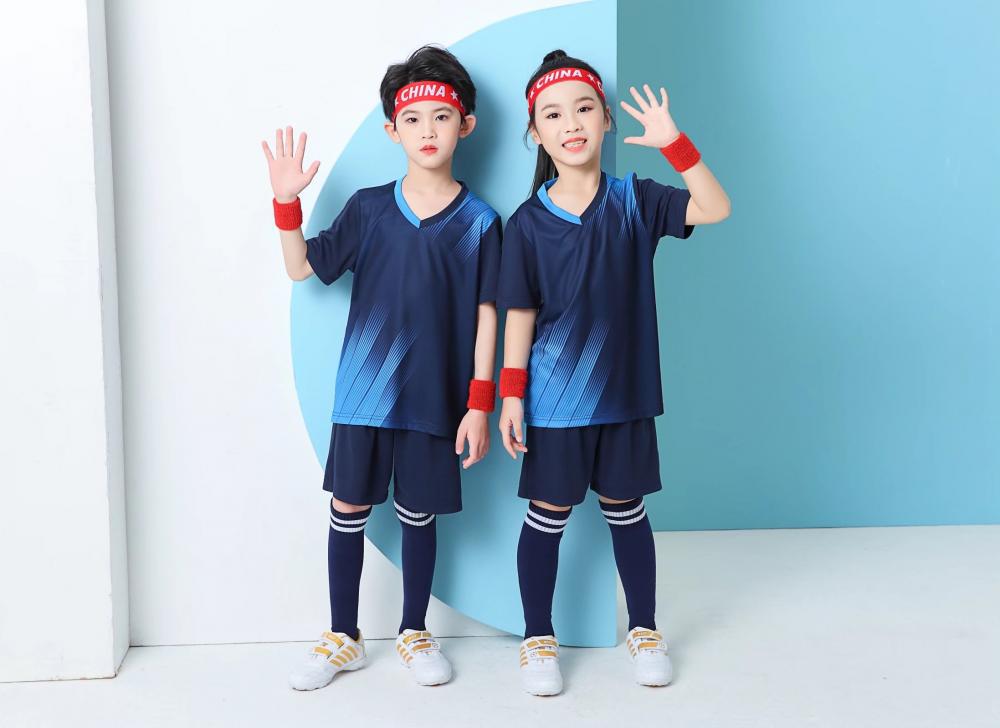 Soccer Uniform Set Men'S Adult Team Training Uniform Children Sports Short Sleeve Jersey Middle School Student Game Jersey Fb01