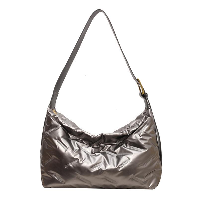 

Повседневная контрастная наплечная сумка, нишевая сумка-мессенджер для дня, трендовая сумка, новая хлопковая сумка, модная женская сумка, сумка для поездок на работу темно-серого