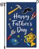 Louise Maelys Happy Father's Day Garden Ag 12x18 Inch, Dad Yard Ag with Tools Design, Double Sided Outdoor Banner Si AAS